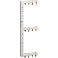 Phasenschiene 3 polig plus Neutralleiter 3 reihig 125 Millimeter links vertikal braun, Retail