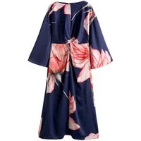 Next Maxikleid Satin-Maxikleid mit langen Ärmeln und Drehdetail (1-tlg)