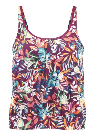 LASCANA - Venice Beach LM exkl. Sport Oversize-Tankini-Top bordeaux pri - Gr. - 42