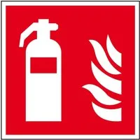 König Werbeanlagen Hinweisschild Brandschutzzeichen Feuerlöscher, ASR/ISO, Folie, selbstkl., 100x100mm