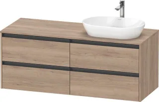 Duravit Ketho2 Konsolen-Waschtischunterbau wandhängend 1400x550x568 Ei K24898R55550000