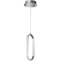 WOFI LED Pendelleuchte, Dimmer, LED fest integriert, Warmweiß, Esstisch dimmbar, ausgefallene ovale Galerie Ring-Lampe, Breite 16cm
