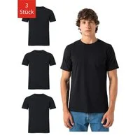 Burnell & Son T-Shirt Tshirt Herren aus 100% Baumwolle Regular Fit Basic Männer Set (S-5XL) (Packung, 3-tlg., 3er-Pack) in Unifarbe