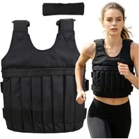 AKKEE Gewichtsweste Trainingsweste Verstellbar 0-20KG zum Muskelaufbau u. Krafttraining