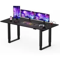 FLEXISPOT Schreibtisch Elektrisch höhenverstellbarer Tisch mit Doppelmotor (Höhenverstellbarer Schreibtisch elektrisch), Gaming Tisch, 4-Beinen, 2 Motoren, 2-Fach-Teleskop