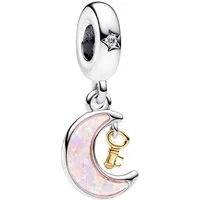 Pandora Charm-Einhänger SHINE-762985C01, Mond, Schlüssel, Opal, Zirkonia