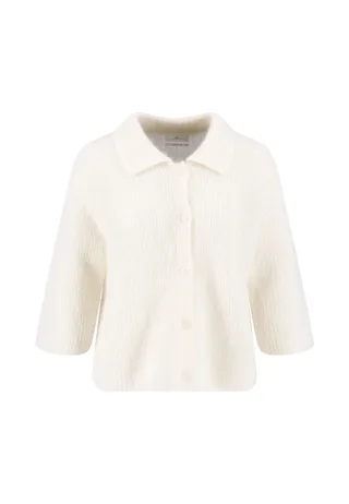 FYNCH-HATTON - CARDIGAN POLO COLLAR milk - Gr. - L