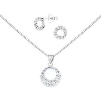ALEXANDER YORK Schmuckset Schmuck-Set, KREIS KRISTALL, 4-tlg.