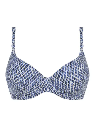 femilet by chantelle - Tidra Bikini T-Shirt BH blue reptile print - Gr. - 75 E