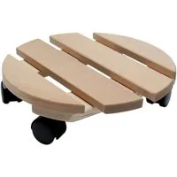 Spetebo Rollbrett Holz Pflanzenroller Buche massiv - Ø 30 cm, (1tlg., 1-St., Rollbrett), Rollbrett Untersetzer Rolluntersetzer Pflanzenrolli Blumentaxi