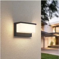 TRIO Leuchten LED Außen-Wandleuchte NESTOS, Outdoor Wandlampe Hauswand IP54, LED 13W 1300 Lumen 3000 K, LED fest integriert, Warmweiß, LED Wandlampe Garten Terrasse Hauswand, Schirm Kunststoff Breite 23 cm