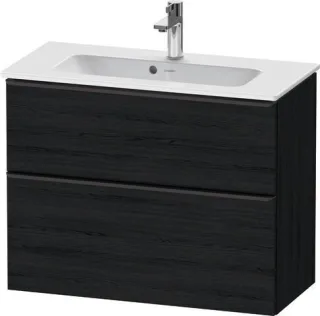 Duravit D-Neo Waschtischunterbau wandhängend Eiche Schwarz Matt 810x372x625 mm - DE43690BD160000 DE43690BD160000