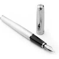 DIPLOMAT Füllhalter Füllhalter Diplomat Excellence A2 guillochiert chrom, Stärke M, (Füllhalter mit Tintenkonverter), MADE IN GERMANY
