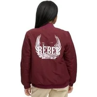 Worldclassca Bomberjacke Worldclassca Bomber Jacke mit REBEL Print Übergangs Freizeit Blouson "REBEL" Print