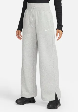 Nike Phoenix Fleece-Jogginghose für Damen mit weitem Bein in Grau