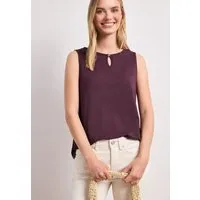 STREET ONE V-Shirt aus strecthigem Viskosematerial