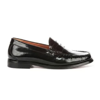 Justin Reess Herrenschuhe mit schwarzem Leder Penny Polierte Loafer – Joseph