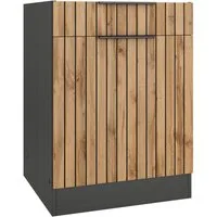 KOCHSTATION Unterschrank KS-Lagos Breite 60 cm, 1 Tür, 1 Schubkasten