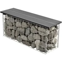 pro.tec Gartenbank, »Friesland« WPC Gabionenbank 100 x 45 x 30 cm Grau