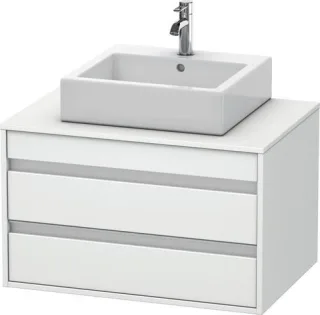 Duravit Ketho Konsolenwaschtischunterbau wandhängend Weiß Matt 800x550x496 mm - KT665401818 KT665401818