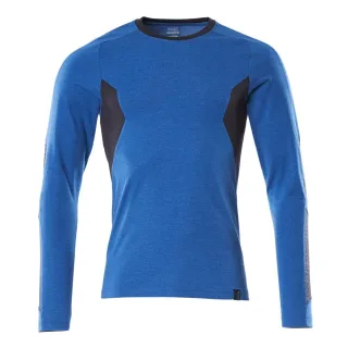 MASCOT Herren Langarmshirt Azurblau / Schwarzblau S - 18381-959-91010-SONE