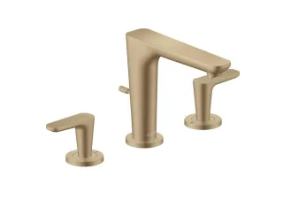 Hansgrohe 3-Loch WTA 125 Axor Citterio C mit Zugstangen Cubic cut brushed bronze , 49061140 49061140