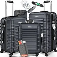KESSER Kofferset, 4 Rollen, (3 tlg), 3tlg. Hartschalenkofferset Hartschalenkoffer Reisekoffer Set