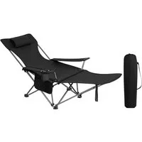 Woltu Campingstuhl (1 St), klappbar für Outdoor mit Armlehnen Getränkehalter