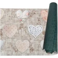 ANRO Küchenläufer RANNA Bodenmatte Flurläufer Teppichläufer Küchenteppich, eckig, Höhe: 3 mm, Meterware rutschfest 100cm Klassisch Beige wasserdicht