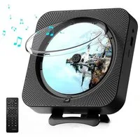 AKKEE Bluetooth CD-Player, FM-Radio und AUX tragbarer, Fernbedienung tragbarer CD-Player (Bluetooth, HiFi-Sound-Lautsprecher)