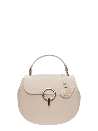 Luisa Vannini Beige Rindsledertasche