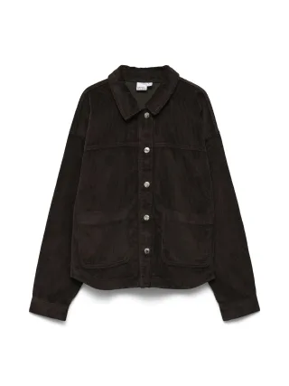 VERO MODA - VMJAMIE LS CORDUROY SHACKET MIX NOOS Chocolate Torte - Gr. - L