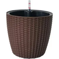 HTI-Living Blumentopf Nessa Hydro 27,5 cm Braun (Stück, 1 St., 1 Übertopf), mit Wasserspeicher und Wasserstandsanzeiger