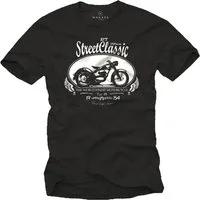 MAKAYA T-Shirt Herren Vintage Motorrad Oldtimer Biker Bekleidung Geschenke Männer