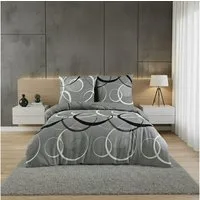 Buymax Bettwäsche Wave, Bettgarnitur, Bettbezug Set, Renforcé, 3 teilig, 100% Baumwolle