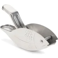 Rex London Zitruspresse Fisch, Edelstahl ca. 12,6 x 2,7 x 6,7 cm