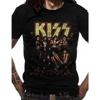 coole-fun-t-shirts Print-Shirt KISS T-Shirt Bandshirt Skull-Line Schwarz Herren S M L XL XXL KISS Tournee T-Shirt