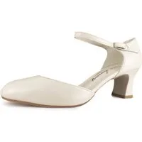 White Lady 143 bequeme Leder Brautschuhe Slingpumps