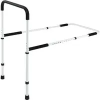 COSTWAY Bett - Aufstehhilfe, belastbar bis 160 kg, verstellbares höhenverstellbares Bettgeländer