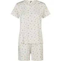 By Louise Shorty Sleep Chic (Set, 2 tlg., 2-teilig) Damen Pyjama Shorty Kurzarm Baumwolle Rippstruktur