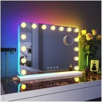 SONNI Schminkspiegel Schminkspiegel mit beleuchtung, Make-up, Hollywood Spiegel mit LED, 3 Farbe Licht