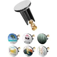 Arteneur Waschbeckenstöpsel, ⌀ 4 cm, 100% wasserdicht, extra schwerer Messingkern, hochwertig
