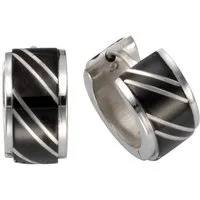 Firetti Paar Creolen Schmuck Geschenk teilweise schwarz, mit Lack