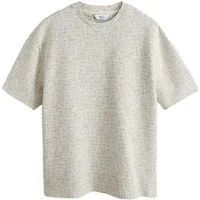 Next T-Shirt Relaxed Fit T-Shirt mit strukturiertem Muster (1-tlg)