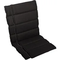 LILENO HOME Hochlehnerauflage bequeme Sitzauflage für Gartenmöbel, Stuhlkissen für Klappstühle, (2 St., 2er Set), 2er Set Polsterauflage in Anthrazit, Sitzpolster waschbar