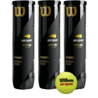 Wilson Tennisball US Open - 12 Tennisbälle - Training und Wettkampf (3 x 4er Dose)