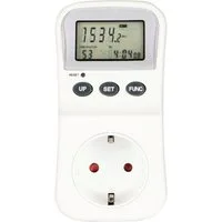 Hama Energiekostenmessgerät, digitaler Stromzähler für Steckdose, mit LCD-Anzeige