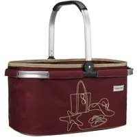 anndora Einkaufskorb mit stabilem Aluminiumrahmen, 22 l, Stoff durch Klettverschluss leicht abnehmbar zum Reinigen