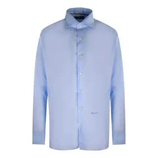 Aquascutum - Hemd für Herren, Mit Markenzeichen, Langärmlig (Blau)