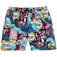 ABRAXAS Badeshorts Abraxas Badeshorts Übergröße bunter Comic-Print